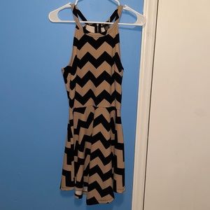 Black and Tan Striped Dress